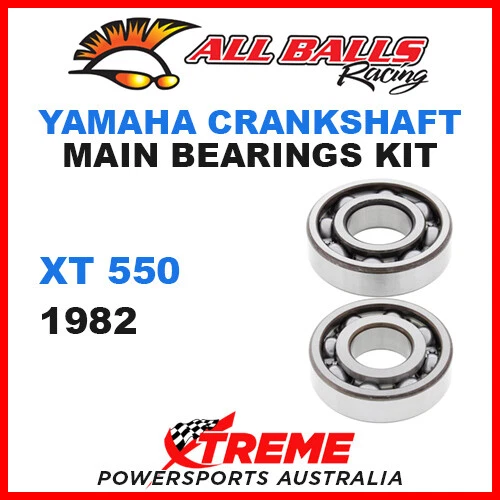 All Balls 24-1058 Yamaha XT 550 XT550 1982 Crankshaft Main Bearings MX - Image 1 of 2