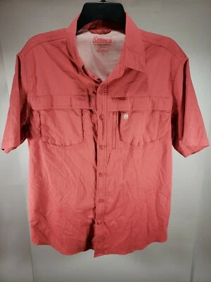 Men's L Salmon Coleman Outdoors Short Sleeve Vented Button Up Shirt - Image 1 of 4