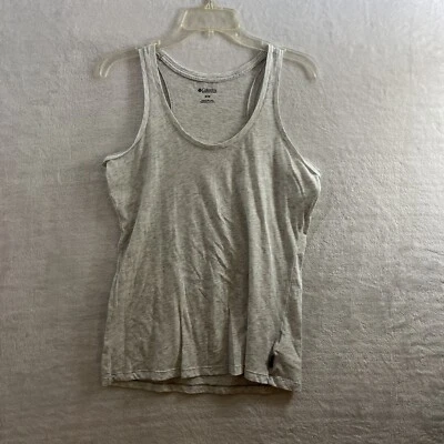 Camiseta sin mangas Columbia para mujer mediana gris liso sin mangas cuello redondo mezcla de algodón Foto 1 de 4