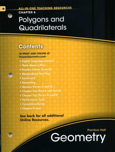Polygons and Quadrilaterals, Chapter 6, Geometry, All-in-One Teaching ...