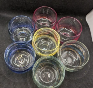 Set of 7 Colored Vintage MCM Roly Poly Glasses - Picture 1 of 4