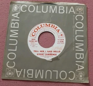 Steve Lawrence promo 45 Tell Her I Said Hello / The Lady Wants To Twist 4-42396 - Picture 1 of 2