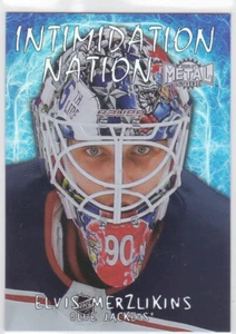 20/21 SKYBOX METAL UNIVERSE..ELVIS MERZLIKINS..INTIMIDATION NATION..BLUE JACKETS - Picture 1 of 1