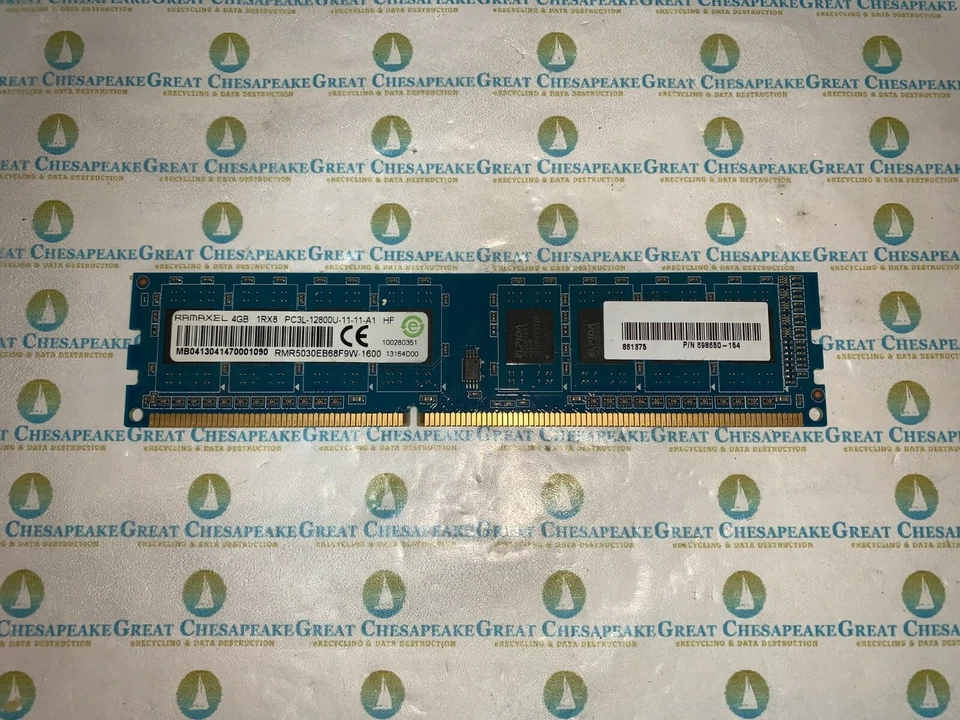 Ramaxel RMR5030EB68F9W-1600 4GB PC3L-12800U DDR3 NonECC TESTED! - Image 1 of 1