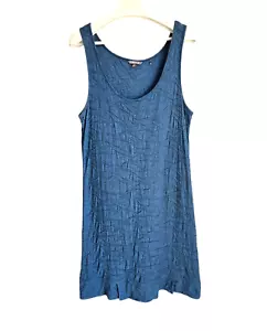 Toad & Co Samba Wave Tank Dress Women XL Teal Blue Organic Cotton Blend Stretch - Picture 1 of 7
