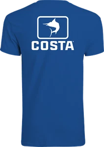20% Off Costa Del Mar Emblem Marlin Short Sleeve Fishing T-shirt-Royal-Free Ship