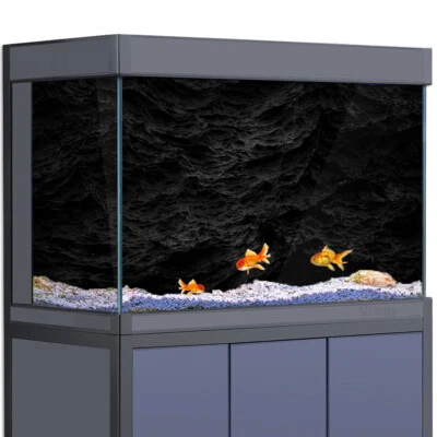 Aquarium Décor Background Sticker, Black Deep Sea Fish Tank Poster - Image 1 of 4