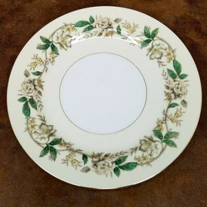 Noritake China 7 1/2" Salad Plate White Rose 5020 1940s Japan - Picture 1 of 5