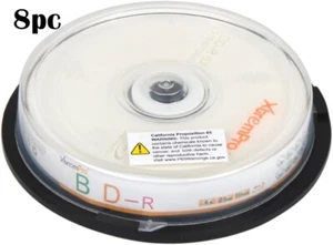8 Pack XtremPro 25GB BD-R 6X Blue Blu-ray 135MIN Blank Discs in Spindle - Afbeelding 1 van 6
