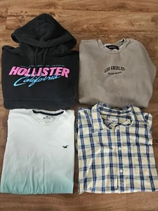 Hollister Hoodie + T-Shirt & Pacsun Sweatshirt & Sanomo Button up - Men's Large! - Picture 1 of 13