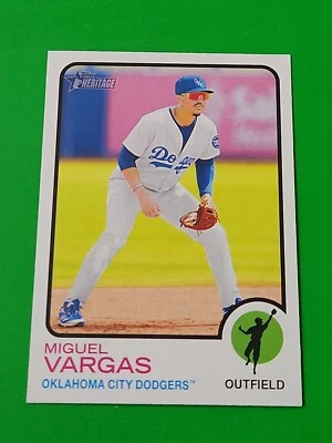 Miguel Vargas 2022 Topps Heritage Minor League #196, Oklahoma City Dodgers - Image 1 of 2