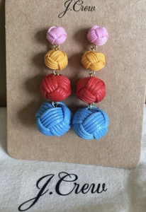 NWT J.Crew Authentic Multi-Color Love knot drop Earrings - Bild 1 von 2