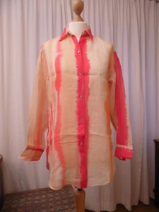 Massimo Dutti Leinen Bluse Gr.34-36 mehrfarbig- gebatik. - Bild 1 von 9
