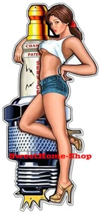 Pin Up Sexy Girl 17x8 cm pegatina grande mujer coche servicio portátil tableta - Imagen 1 de 1