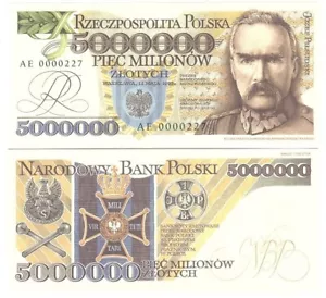 Poland - 5000000 Zlotych 1995 UNC official rep Lemberg-Zp - Picture 1 of 1