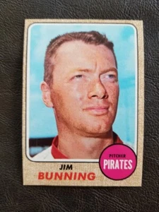 JIM BUNNING 1968 TOPPS BASEBALL #215 PITTSBURG PIRATES NICE - Picture 1 of 2