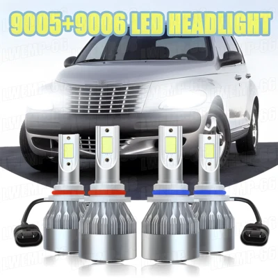 For Chrysler PT Cruiser 2001 2002 2003 2004 2005 LED Headlight Bulbs cool White - Image 1 of 4