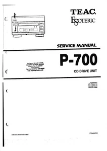 Manual de servicio instrucciones para Teac P-700 - Imagen 1 de 1