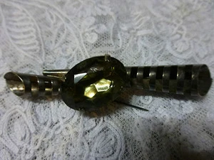 Vintage Brosche Cabochon Bisauté hellgelb - Bild 1 von 1