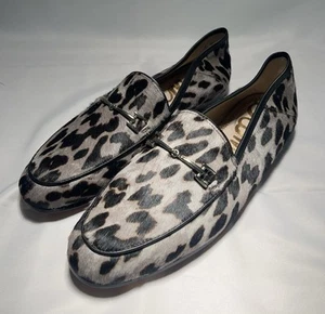 Sam Edelman Shoes Womens Lior Loafers 8M Leopard Print Calf Hair Animal Print - Picture 1 of 8