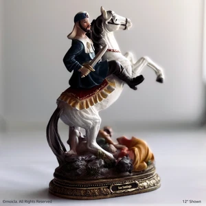 Saint Santiago (Saint James) Resin Statue – 12" tall Catholic Figurine - Picture 1 of 5
