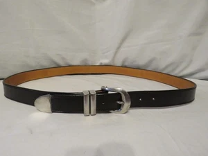 Cinturón de cuero negro James Reid, Ltd con hebilla de cinturón JR 925 talla 44 - Imagen 1 de 4