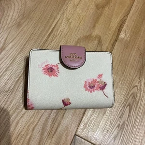 Portafoglio Coach in pelle sottile porta carte più slot per carte usato - Foto 1 di 5