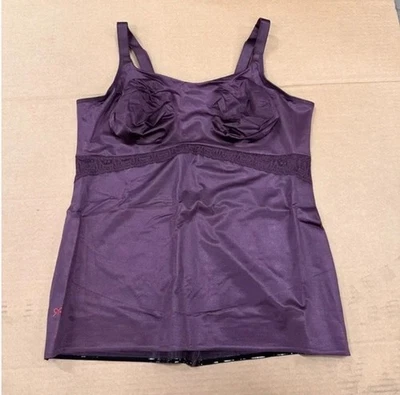 New Ruby Ribbon Lace Cami Deep Plum - Image 1 of 4