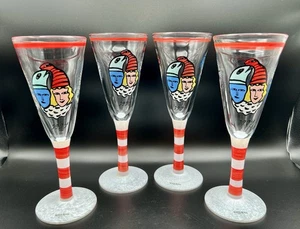 Flauta de champán pintada a mano Kosta Boda Martini copa de vino Ulrica Hydman Vallien - Imagen 1 de 18