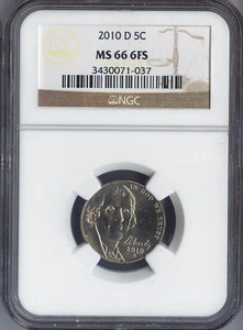 2010-D Jefferson Nickel NGC MS66 FS Holiday Sale 🎁 - Bild 1 von 2