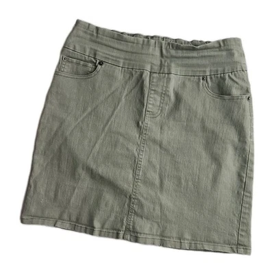 Falda Chadwicks of Boston para mujer talla 8 verde mezcla de algodón rodilla Foto 1 de 4