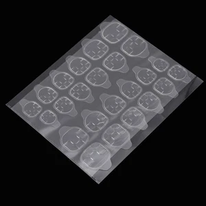 20 Sheets Nail Glue Stickers Transparent Double Sided Adhesive Tabs for Nail Art - Picture 1 of 11