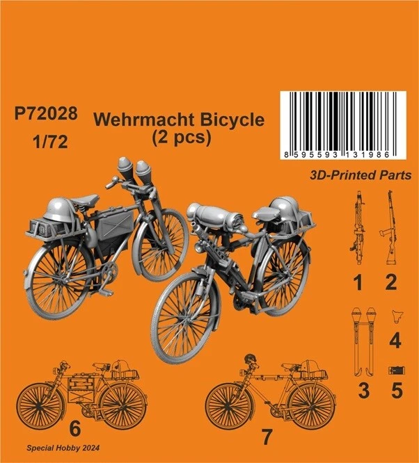CMK 129-P72028 - 1:72 Wehrmacht Bicycle (2 pcs) - Neu