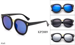 Girls Fashion Sunglasses Round Oversized Flash Lens Vintage Sunglasses for Girl - Picture 1 of 16
