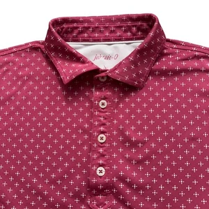 Johnnie-O Poloshirt Herren Größe M Hinton Kurzarm Performance Geometrisch Pink - Bild 1 von 7