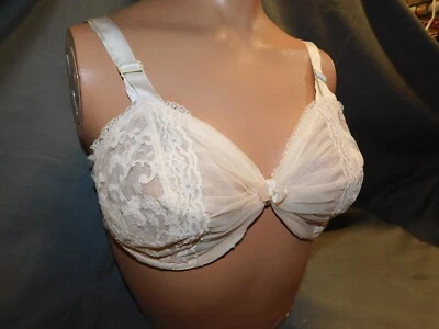 Vintage HI-A By MARJA Fancy Ruched Bra 34C  BEAUTIFUL! 50'S #8 - Image 1 of 4