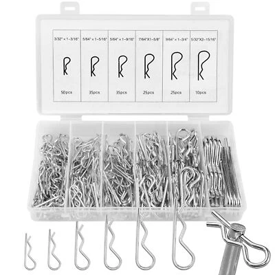 180 Stück Splinte Sortiment R Clips Set Edelstahl Federsplinte Federstecker S... - Bild 1 von 4