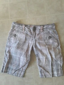 Hollister Womens Juniors Plaid Walking Bermuda Shorts Size 0 - Imagen 1 de 3