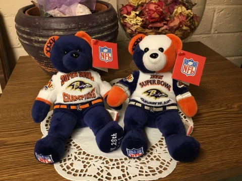 Unique Authentic 2001 NFL Super Bowl XXXV Baltimore Ravens Team Beans Pair Cover