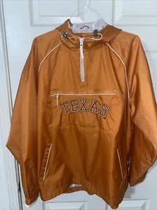 Vintage Texas Longhorns leichter Windbreaker mit Kapuze NCAA Hook Em Herren Größe L - Bild 1 von 6