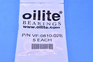 5 (Five) Oilite Polymer PTFE Ultra-Low Friction Flange P/N: VF-0810-02B - Picture 1 of 2