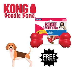 KONG Classic Goodie Bone Soft Durable Rubber Chew Bone Treat Dispensing Size L - Picture 1 of 4
