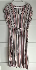 Vestido de verano para mujer a rayas sin mangas con cinturón - talla mediana, nuevo con etiquetas - Imagen 1 de 5