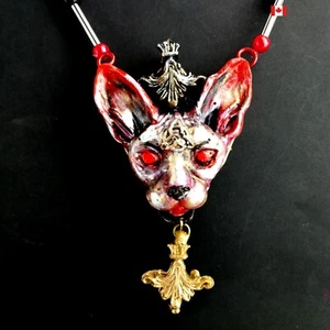 Egyptian God Goddess Sphynx Cat Bastet Sphinx Deity Ancien Egypt Pendant Jewelry - Picture 1 of 24