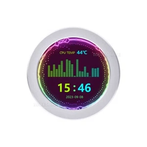 Monitor USB 2,8 pollici argento 480×480 raffreddamento acqua schermo custodia PC schermo secondario - Foto 1 di 5