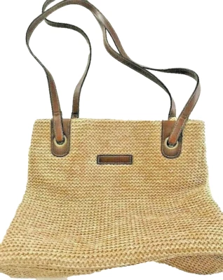 Bolso de Hombro Charter Club Classics Para Mujer Tejido Malla Tostado Primavera Marrón Cartera Foto 1 de 4