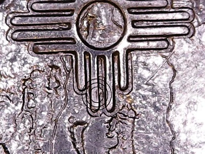 2008 p New Mexico Quarter WDDR - 009 Mint Error and Die chip. - Image 1 of 4