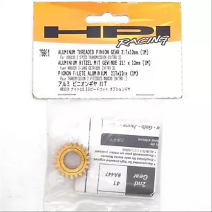 HPI RACING 76981 Aluminum Threaded Pinion Gear 21T x 12mm (1M) (Nitro 3 2 - Picture 1 of 1