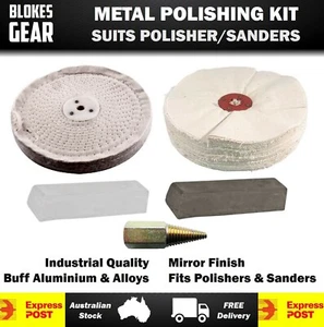 150mm Aluminium Buffing Polishing Kit for Polisher-Polish Alloys Mag Wheels - Picture 1 of 5