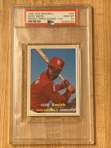1990 SCD Baseball Pocket Price Guides Ozzie Smith Handcut PSA 10 Gem Mint *pop 2 - Picture 1 of 3